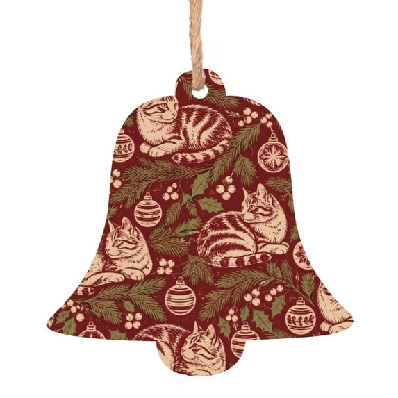 Wooden Christmas Ornaments 6 Pcs, Hanging Decor for Tree, Wall, Door ...