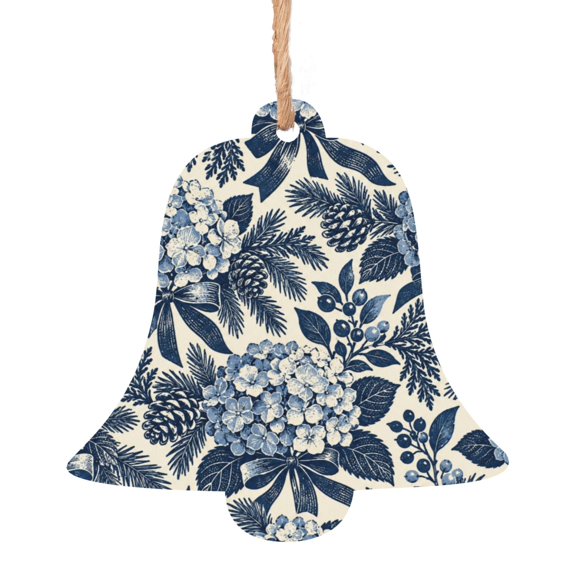 Wooden Christmas Ornaments 6 Pcs, Hanging Decor for Tree, Wall, Door ...
