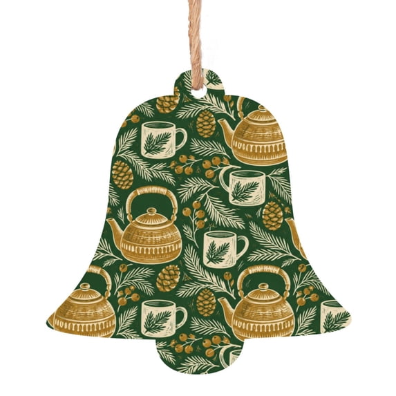 Wooden Christmas Ornaments 6 Pcs, Hanging Decor for Tree, Wall, Door ...
