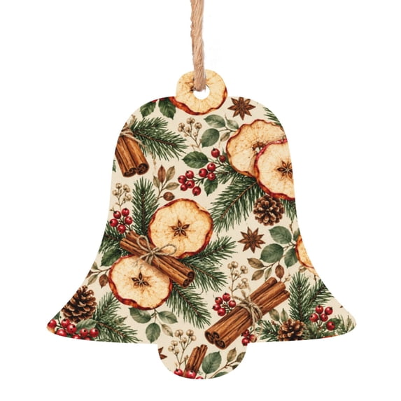 Wooden Christmas Ornaments 6 Pcs, Hanging Decor for Tree, Wall, Door ...