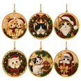 thumbnail image 1 of Wooden Christmas Ornaments DIY Pearl Art Kits for Adults, 5D Diamond Baubles Hanging Set with Gems and Special-Shaped Beads, Complete Festive Decor Craft with Jute Twine for Holiday Tree Decorations, 1 of 7