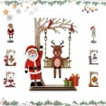 thumbnail image 1 of Wooden Christmas Swinger Decor - Holiday Fun,Handmade Wooden Figurine,Unique Tabletop Decorations,Festive Santa Ornament,for Your Mantel,Shelf,Desk,Home Xmas Tree Décor, 1 of 9