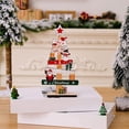 thumbnail image 1 of Wooden Christmas Table Centerpiece Decor, Santa Claus Snowman Tree Figurine, 1 Piece Wood Material Merry Christmas Sign, For Holiday Dinner Party Interior, Vintage Home Desktop Display, B, 1 of 5