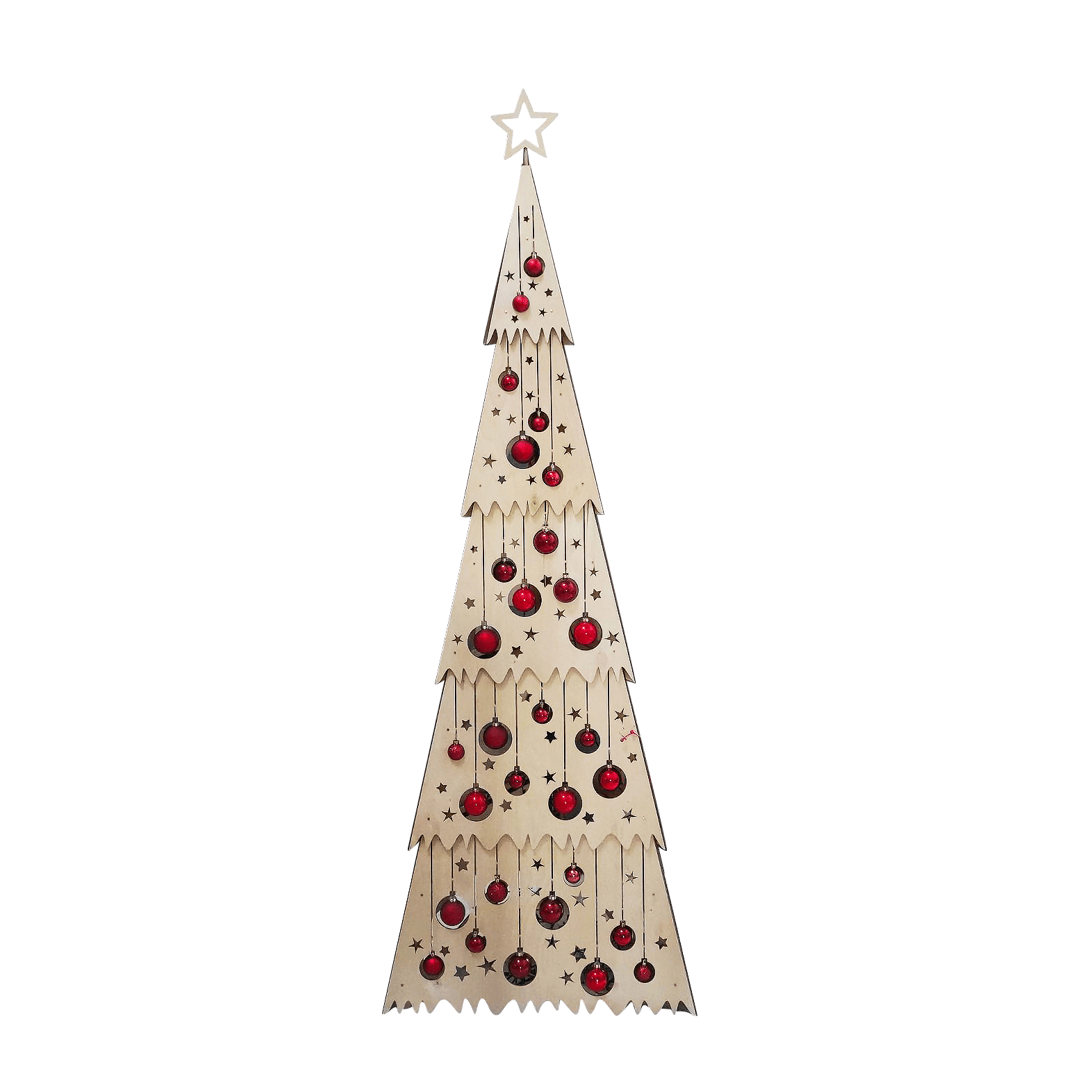 Wooden Christmas Tree, 79 inch Large Alternative Christmas Tree, Eco