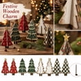 thumbnail image 1 of Wooden Christmas Tree Decorations Featuring Distressed Painted Finish, Rustic Farmhouse Decor for Holiday Table Decorations, Mini Christmas Tree Set of Two, 1 of 7