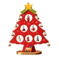 thumbnail image 1 of Wooden Christmas Tree Ornament 9x7 Inch, Desktop Holiday Decoration with Compartments, Tabletop Mini Tree Gift for Kids and Home Décor, 1 of 5