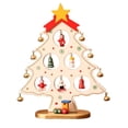 thumbnail image 1 of Wooden Christmas Tree Ornament 9x7 Inch, Desktop Holiday Decoration with Compartments, Tabletop Mini Tree Gift for Kids and Home Décor, 1 of 5
