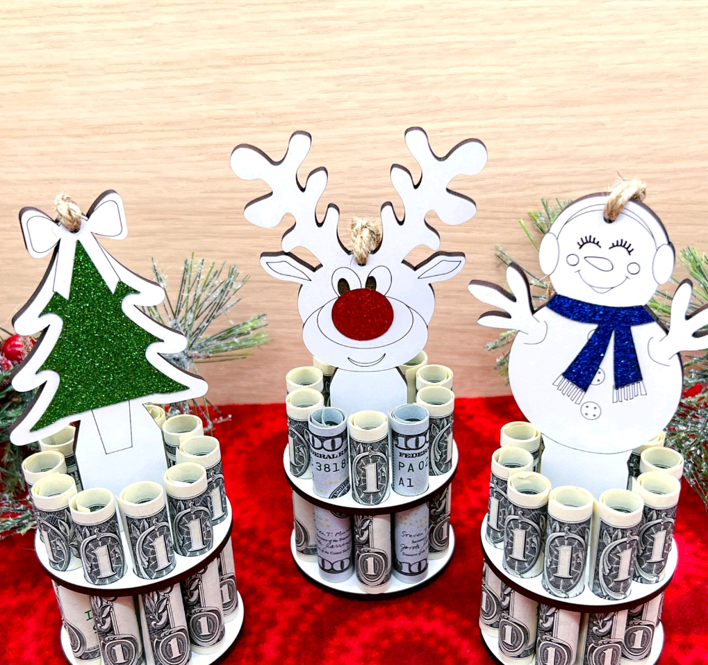 Wooden Christmas Unique Money Holder for Cash Gift Christmas Money
