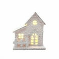 thumbnail image 1 of Wooden Christmas Village Houses, Lighted Winter Snow Scene Tabletop Decor, Hand-Painted White Snow House, White Xmas House Figurines Decoration, 1 of 6