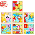 thumbnail image 1 of Wooden Chunky Jigsaw Puzzle, Stocking Stuffers Montessori Educational Toy, Preschool Fine Motor Developmental Toy, Christmas Birthday Gift for Toddler Boys Girls Ages 2 and Up, 1 of 3