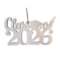 thumbnail image 1 of Wooden Class Of 2026 Graduation Sign, Wooden Photo Prop, Natural Wood Grad Keepsake - Natural Wood Material, Smooth Sanded Finish, Built-In Hanging Rope For Instant Display,, 1 of 5