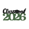thumbnail image 1 of Wooden Class of 2026 Sign Senior 2026 Graduation Props for Photoshoot 2026 Class of Grad Photo Props Graduation Signs College High School Party Supplies Graduation Table Centerpieces Green 15.7"x8.9", 1 of 9