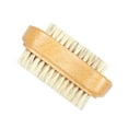 Wooden Cleaning Finger Nail Brush With Natural Pig Bristles Double