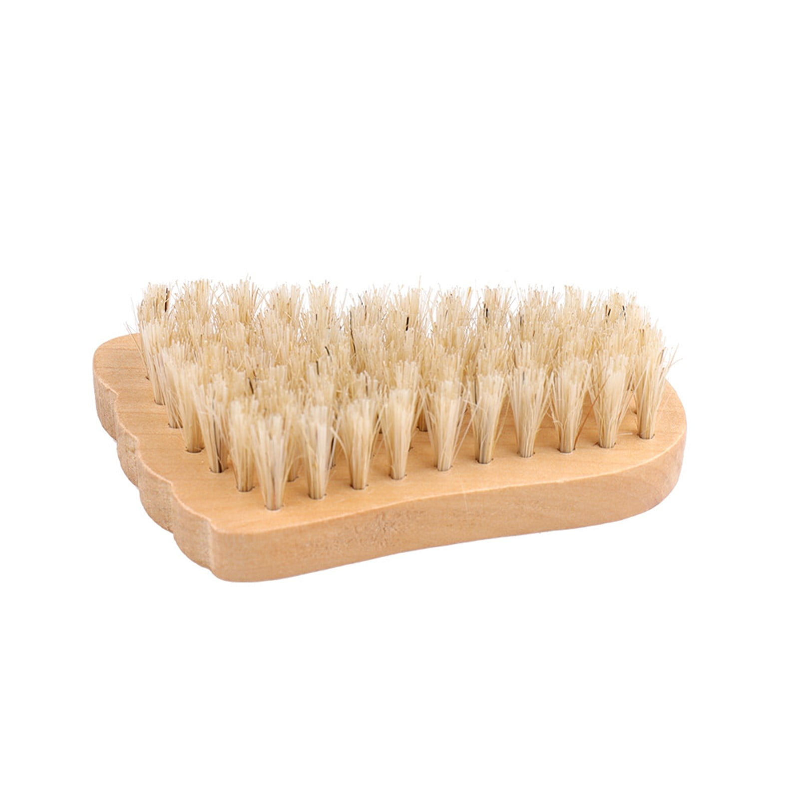 Wooden Cleaning Finger Nail Brush With Natural Pig Bristles Fingernail