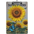thumbnail image 1 of Wooden Clipboard Decorative Office School Hardboard Wood Nursing Clip Board Standard A4 Letter Size Office Decorative Clipboards, Gift for Friends, Rustic Sunflower 12.5"x9", 1 of 6