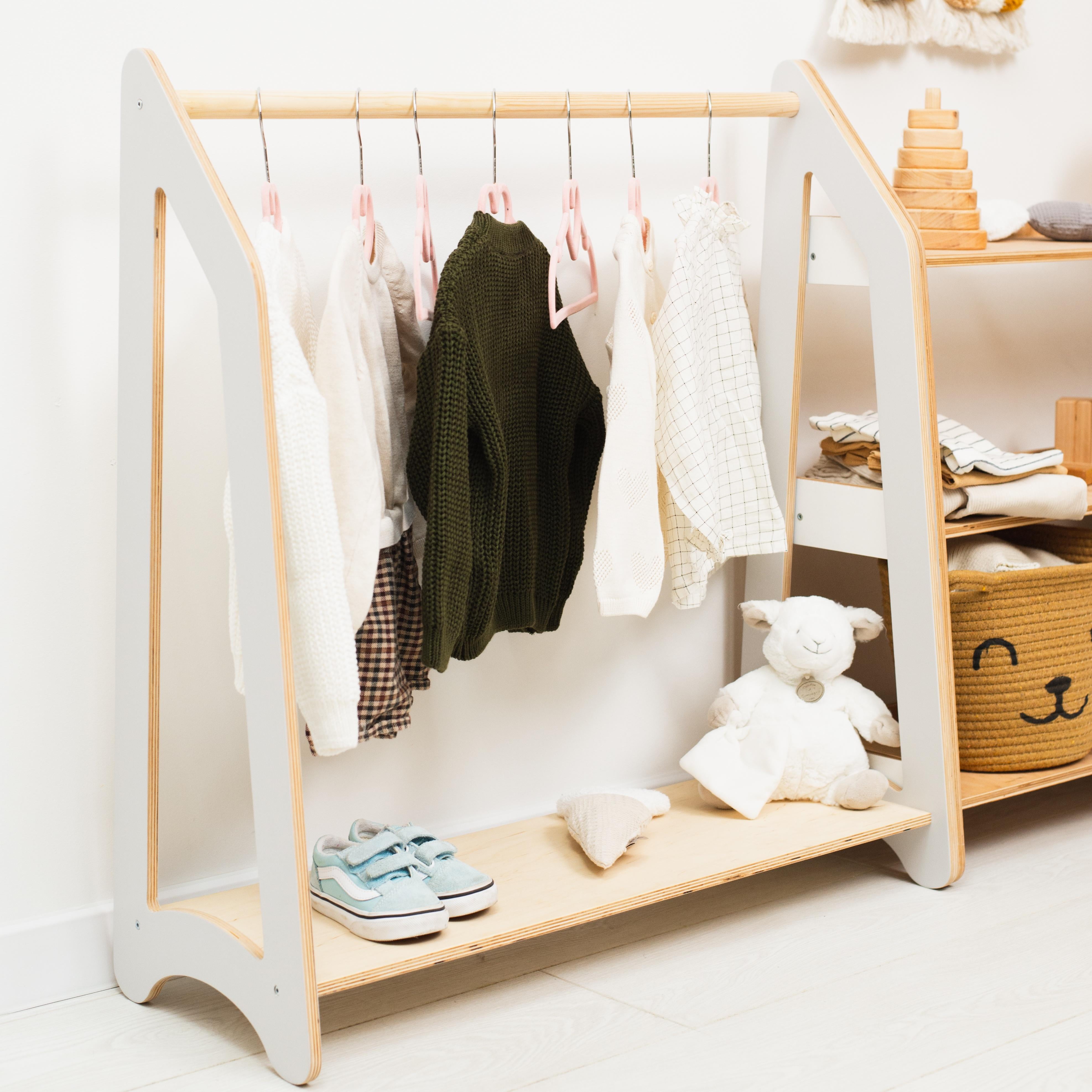 Wooden Clothing Rack White - Main Image