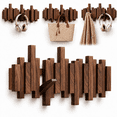 Wooden Coat Rack Wall Mount, Walnut Color, 6 Hooks, Piano Coat Rack ...