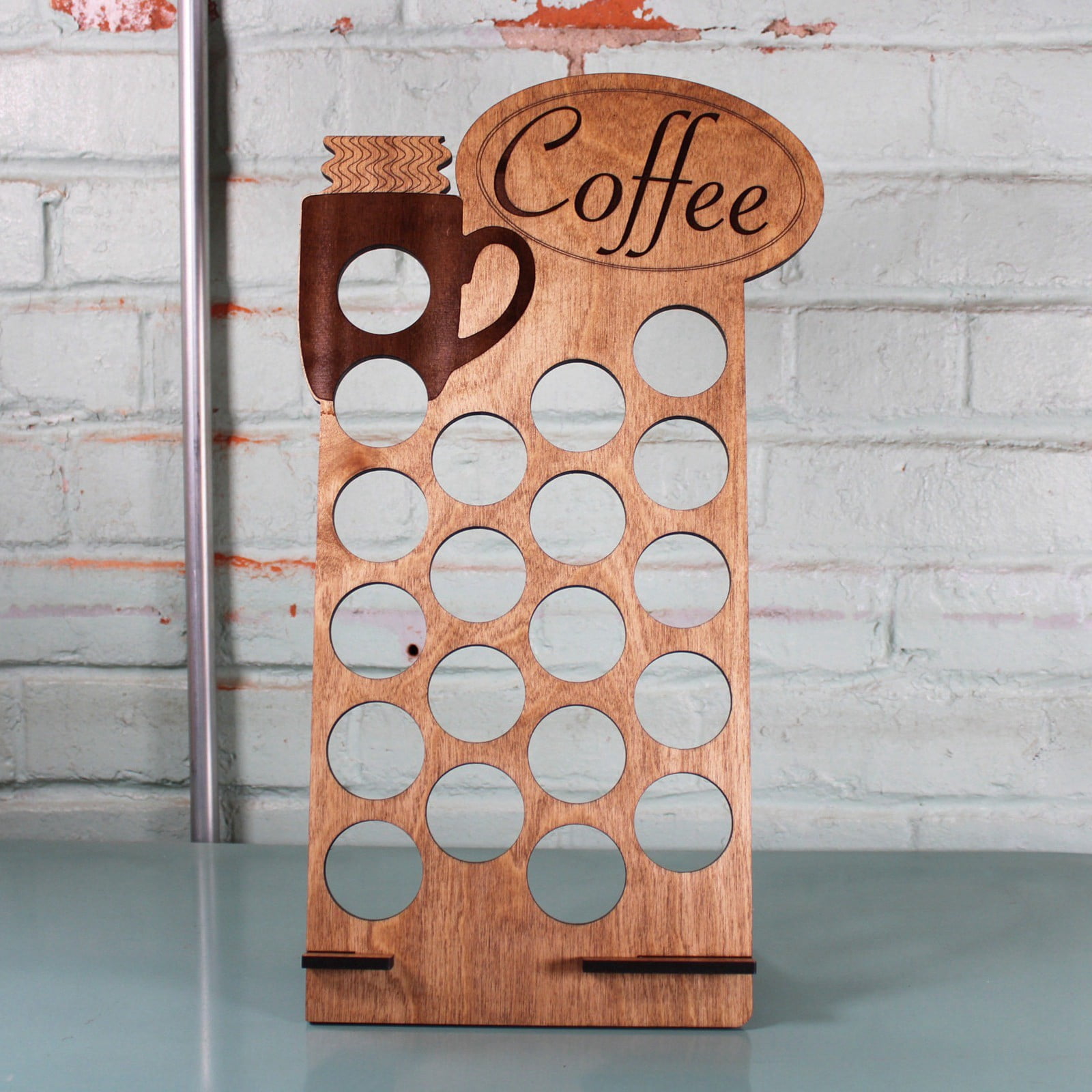 Wooden Coffee Cup Holder Holds 20 Cups Of Coffee Cup Holder Pod Storage