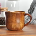thumbnail image 1 of Wooden Coffee Cup, Reusable Tea Cup with Handle, Wooden Water Milk Tea Cup for Home Office Indoor Outdoor, 1 of 6