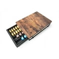 thumbnail image 1 of Wooden Coffee Pod Storage Drawer Holder Compatible with Nespresso Vertuoline Capsules, Rustic Brown, 1 of 11