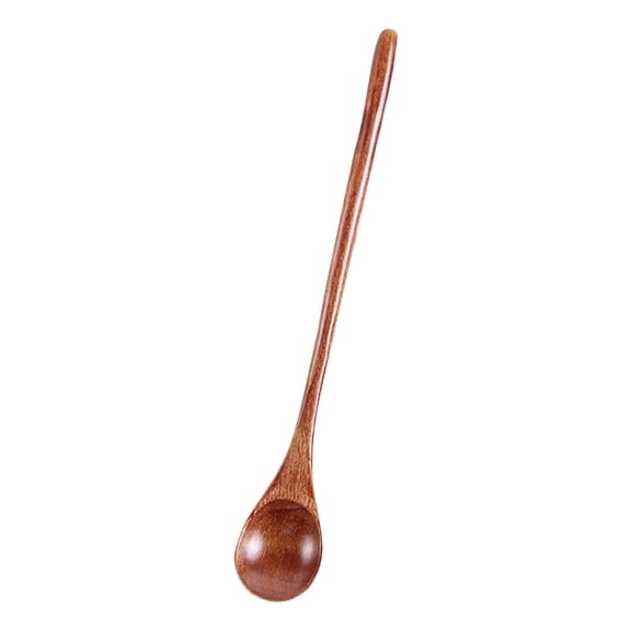 Wooden Coffee Spoon, Long Handle Stirring Spoons for Coffee, Honey, Tea & Spices, Handmade & Reusable Wooden Spoons for Jars, Mugs & Home Cafe, 1 Pcs, 7.68x1.1"