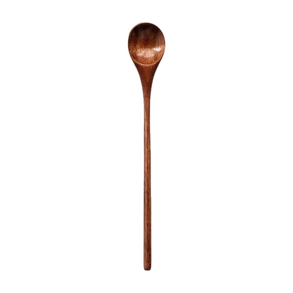 Wooden Coffee Spoons,Small Wooden Spoon, Long Handle Teaspoon Wood Stirring Spoon for Kitchen Stirring (Brown)