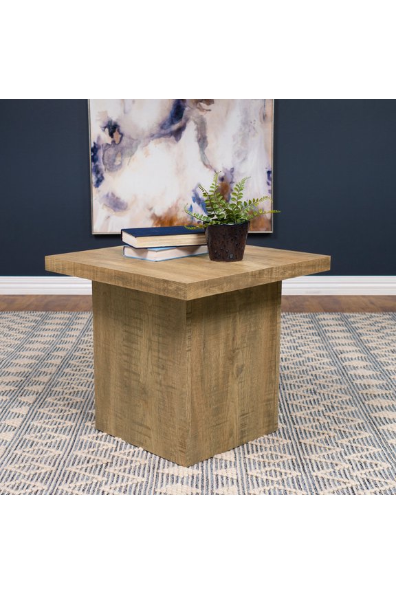 Wooden Coffee Tables, Exeter Mango Square End Table, Mango Color Coffee Tables,Engineered Wood Round Coffee Tables, Furniture Primary Living Space Tables