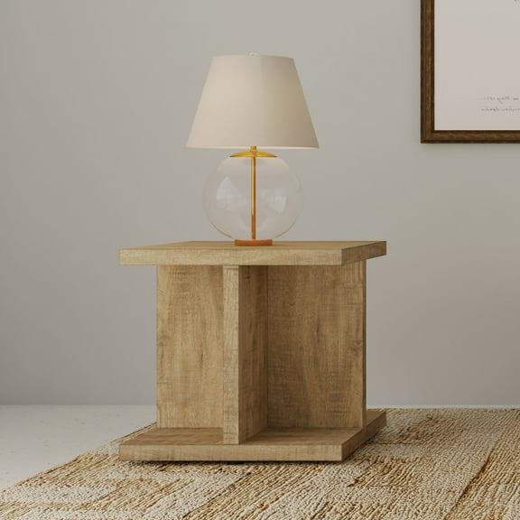 Wooden Coffee Tables, Metron Mango Square End Table, Mango Color Coffee Tables,Engineered Wood Round Coffee Tables, Furniture Primary Living Space Tables