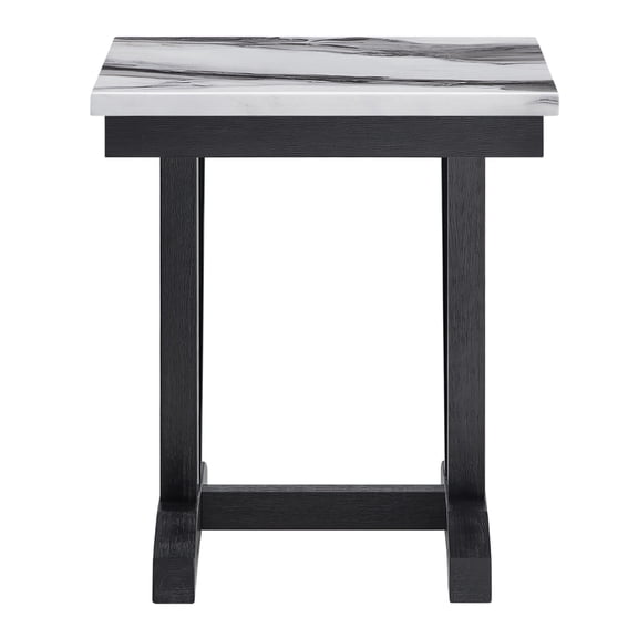 Wooden Coffee Tables, Paula Black and White End Table, Black White Coffee Tables,Solid Wood+Mdf Round Coffee Tables, Furniture Primary Living Space Tables