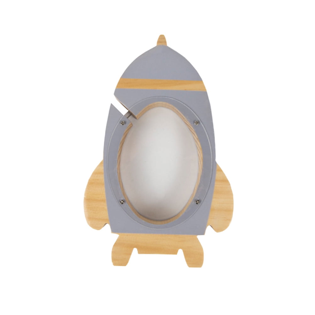 Wooden Coin Saving Box Transparent Coin Bank Shaped Design Money