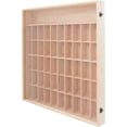 thumbnail image 1 of Wooden Collectibles Display Box, 6 Tier Wall Mount Figure Display Case, 50 Compartments Curio Cabinet with Acrylic Dustproof Door for Small Objects Lockable Removable Shelves, 1 of 7