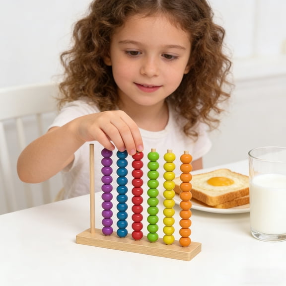 Wooden Color Matching Stacking Game, Fast-Paced Competitive Puzzle, Educational Math CountingToy, Family Board Game, 2 Player Tabletop Activity for Game Night 1PC