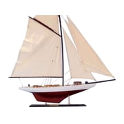 Columbia Limited 35" - Wood Sailboat Model - Sailboat Model Decor - Wooden Yacht Model - Model Sailing Boat - Nautical Decor - Not A Model Ship Kit