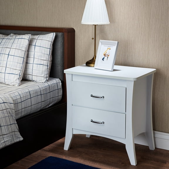 Wooden Composite Night Table with Safety Stops | Ideal for Bedrooms with Kids | Ensures Safe Drawer Use