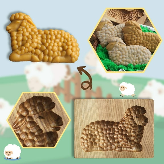 Wooden Conical Shape Cookie Cutter Die Cutting Set - Durable Sharp-Edged Reusable Easy to Clean Dishwasher-Safe, Home Kitchen Baking Gingerbread Cookie Making & Craft, 3.93*3.14*0.78in, Wood