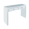 thumbnail image 1 of Wooden Console Table with 2 Storage Drawers and Faux Diamond Inlay Silver - Saltoro Sherpi, 1 of 5