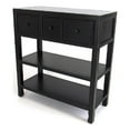 thumbnail image 1 of Wooden Console Table with 3 Drawers and 2 Shelves, Black- Saltoro Sherpi, 1 of 4