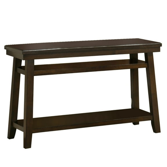 Wooden Console Table with One Open Shelf, Brown