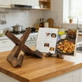 thumbnail image 1 of Wooden Cookbook Stand for Kitchen, Multi Functional Recipe Book Holder and Tablet Stand, Music Sheet Magazine Art Display Rack for Home and Office, 1 of 6