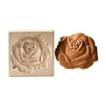 thumbnail image 1 of Wooden Cookie Biscuit Mold,3D Baking Mold,Embossing Craft Decorating Baking Tool,Suitable for Halloween Thanksgiving Christmas Kitchen DIY (Red Rose 4x4x0.8in), 1 of 8