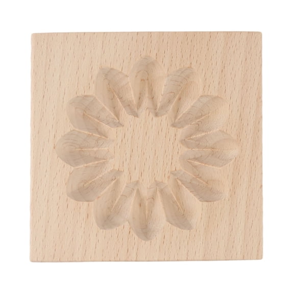 Wooden Cookie Cutters 3D Embossing Press for Biscuit Dough Clay Food Art Baking Moulds Carved Animal Pattern Kitchen Tool 10X8cm(Snowflake)