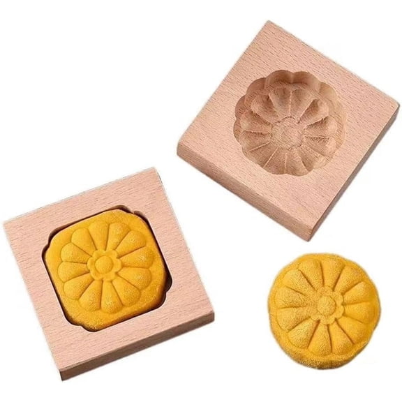 Wooden Cookie Molds Baking Mold- Pumpkin Shape Cake Fondant Press Stamp Embosser Cutter Cake Decor Halloween Carved Mooncake Mold Kitchen gadgets (pumpkin)