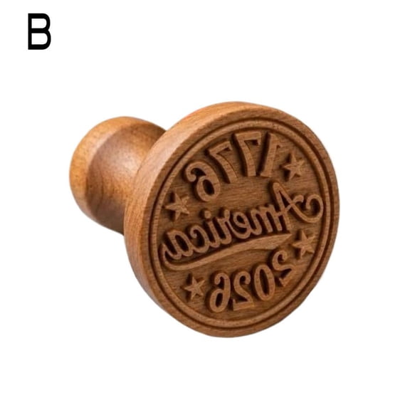 Wooden Cookie Stamp with Eagle Design, Round Embossing Mold for Cookies, Biscuits, Fondant and Baking