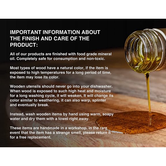 Wooden Cooking Serving Utensils High Heat Resistance - Handmade (Wooden Fork - Three Tines)$$Home Decor, Kitchen, & Other