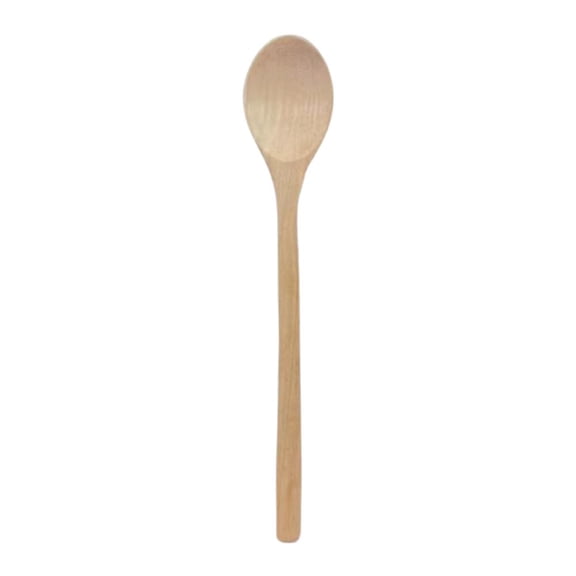 Wooden Cooking Spoon for Non-Stick Pans, Natural Wood Mixing Utensil, 23.5CM
