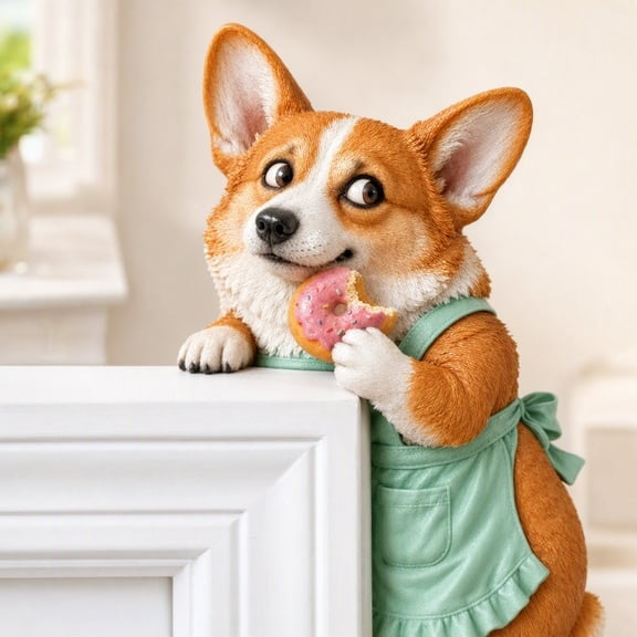 Wooden Corgi Door Topper, Cute Dog Door Frame Decor, Handcrafted Dog Wall Art Sign, Housewarming Gift for Front Door Entryway Hallway, Door Corner Decor Christmas Home Decor