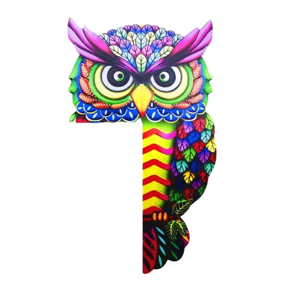Wooden Corner Door Frame Decoration, Owl Wooden Door Frame Photo Frame, Corner Decoration for Living Room Bedroom, Rustic