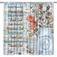 thumbnail image 1 of Wooden Cotton Flower Curtains for Kitchen,Spring Floral Rustic Country Wooden Farmhouse Flower Plant Country Botany Art Printed Nature Living Room Bedroom Window Drapes 21x54in,2 Panel Set, 1 of 6
