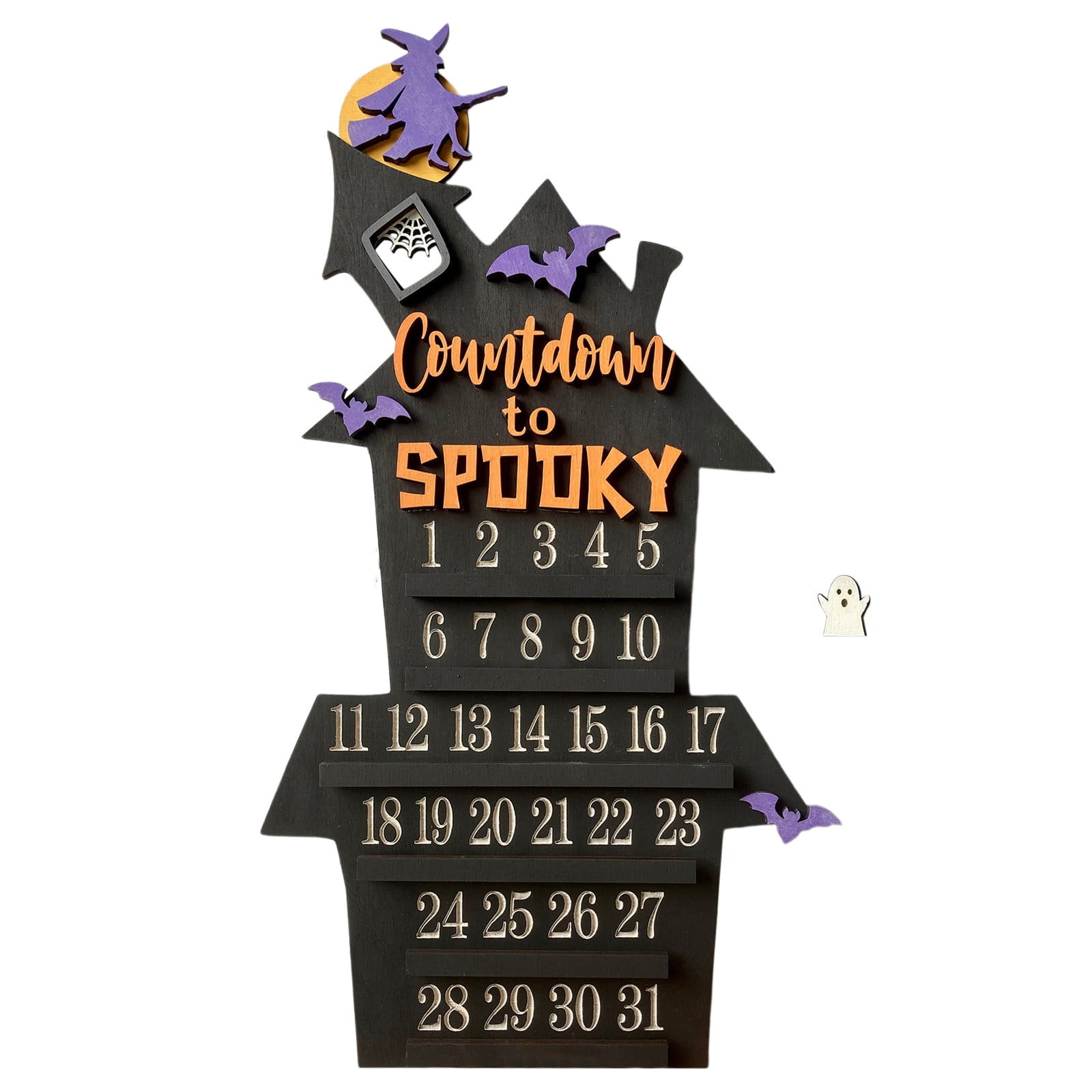 Wooden Countdown Coffin Calendar Holiday Party Countdown Ornament