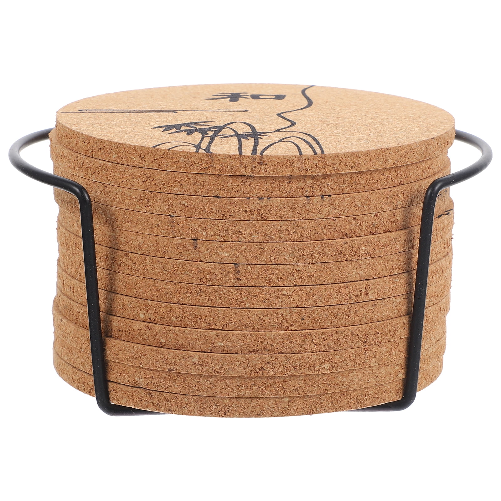 Wooden Counter Top Organizing for Kitchen Wedding Decore Cork Coasters